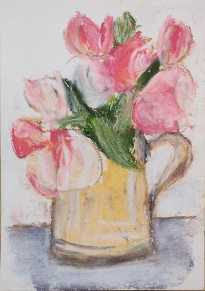 Croquis | pivoines dans un pot