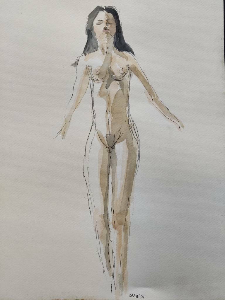 Croquis | Femme tendue debout